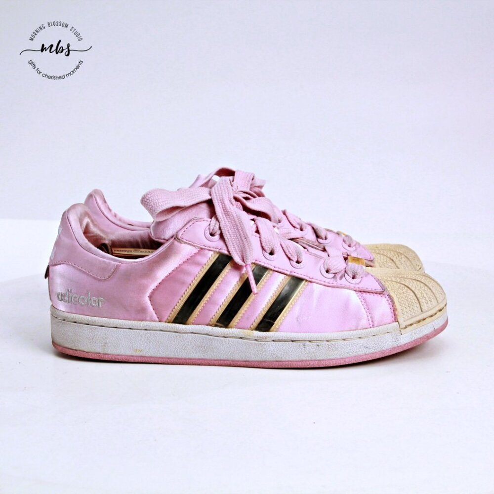 Adidas Superstar Messi Lace‎ Up Sneakers Pink Cream Women 10